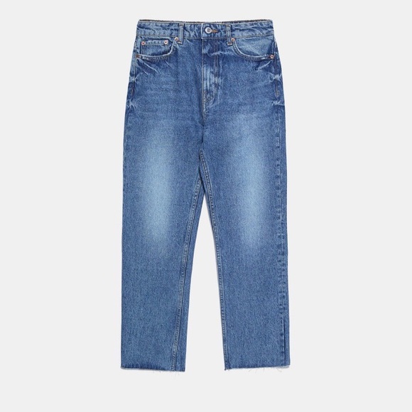 ZARA HW Premium Ankle Straight Jeans US 28 or US 6 - Picture 2 of 10